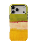 Chartreuse Cream Golden Yellow Color Block shockproof MagSafe iPhone case for iPhone 17 Pro Max