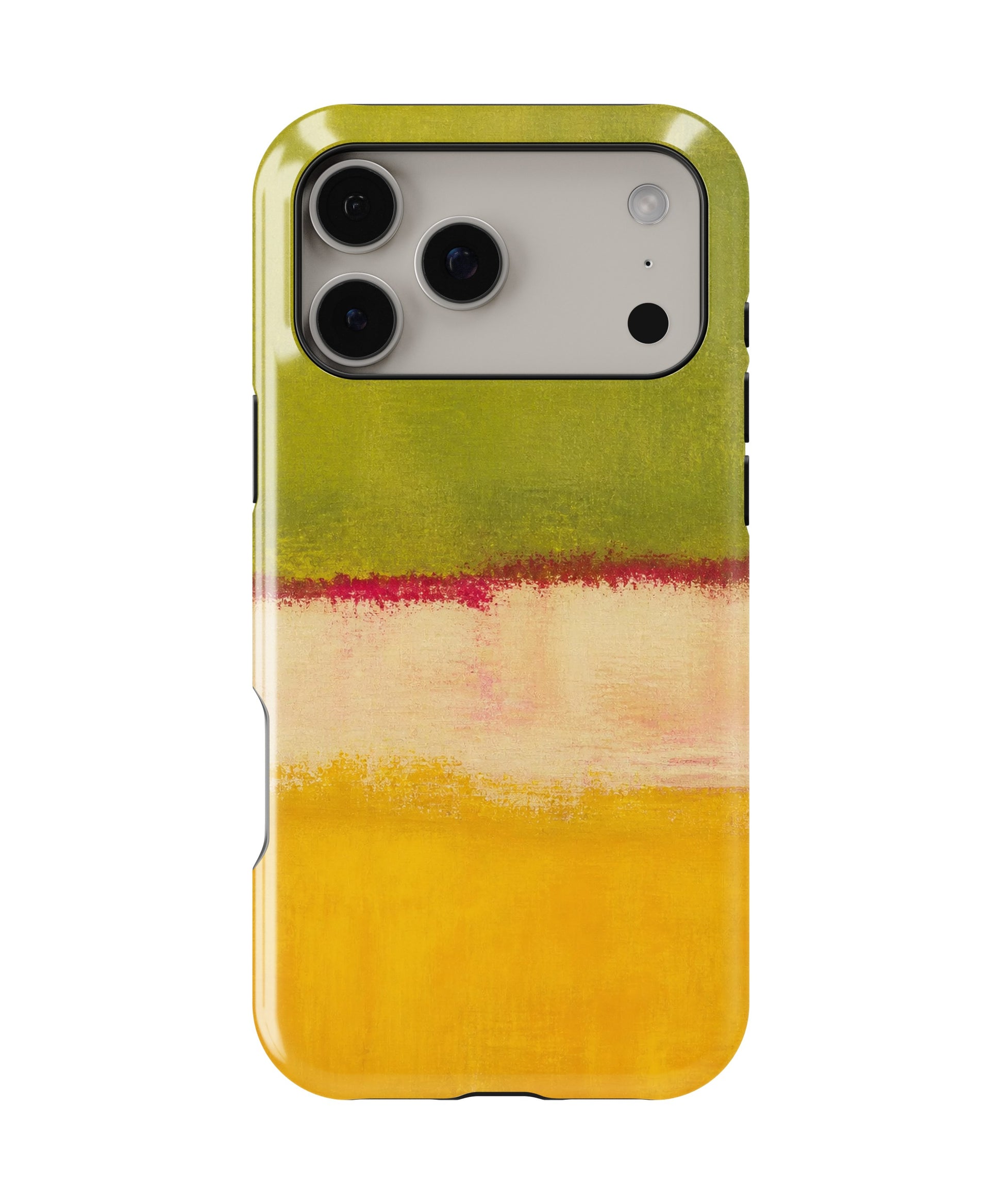 Chartreuse Cream Golden Yellow Color Block shockproof MagSafe iPhone case for iPhone 17 Pro Max