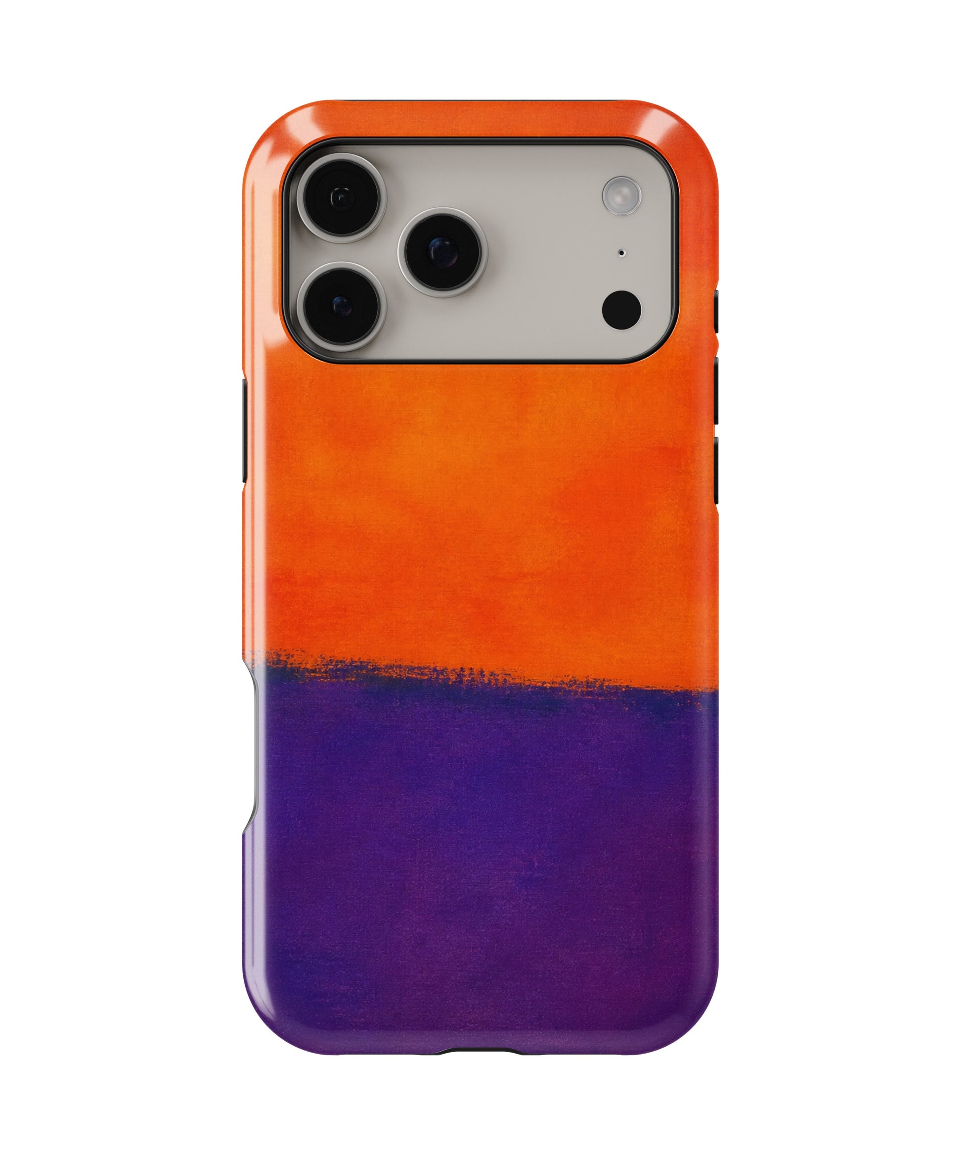 Tangerine Purple Color Block shockproof MagSafe iPhone case for iPhone 17 Pro Max