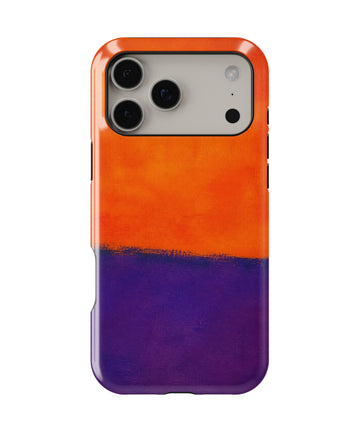 Tangerine Purple Color Block shockproof MagSafe iPhone case for iPhone 17 Pro Max