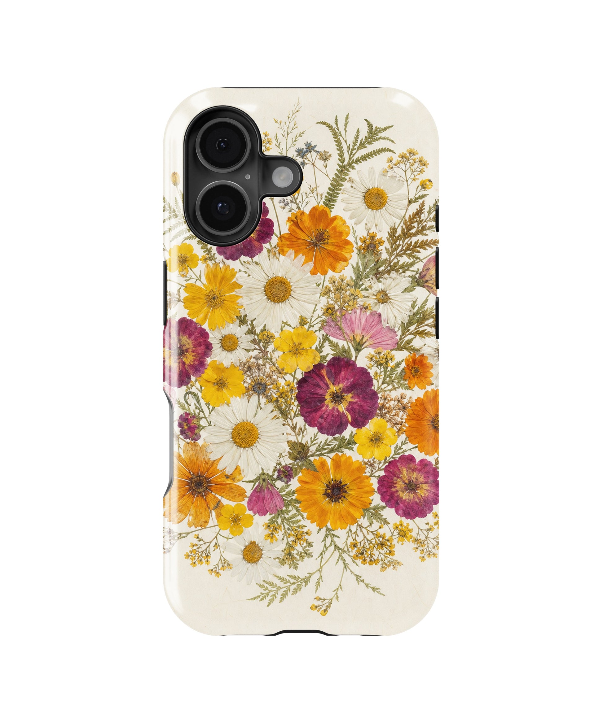 Pressed Daisy Wildflower Bouquet MagSafe iPhone tough case for iPhone 17