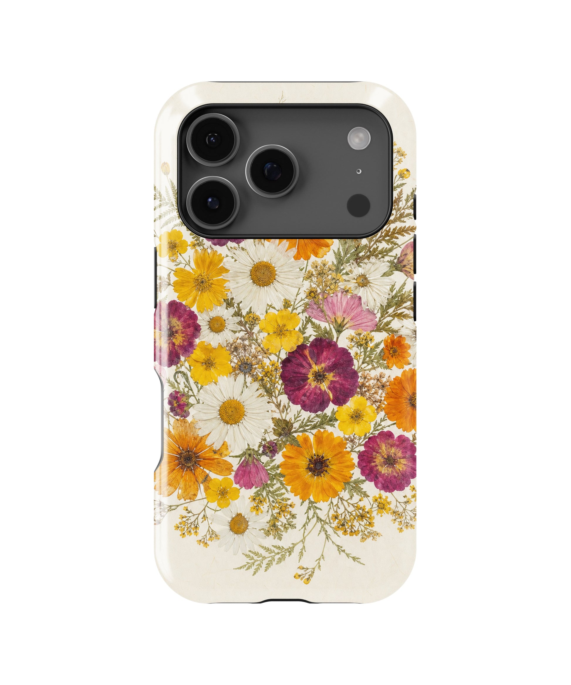 Pressed Daisy Wildflower Bouquet MagSafe iPhone tough case for iPhone 17 Pro