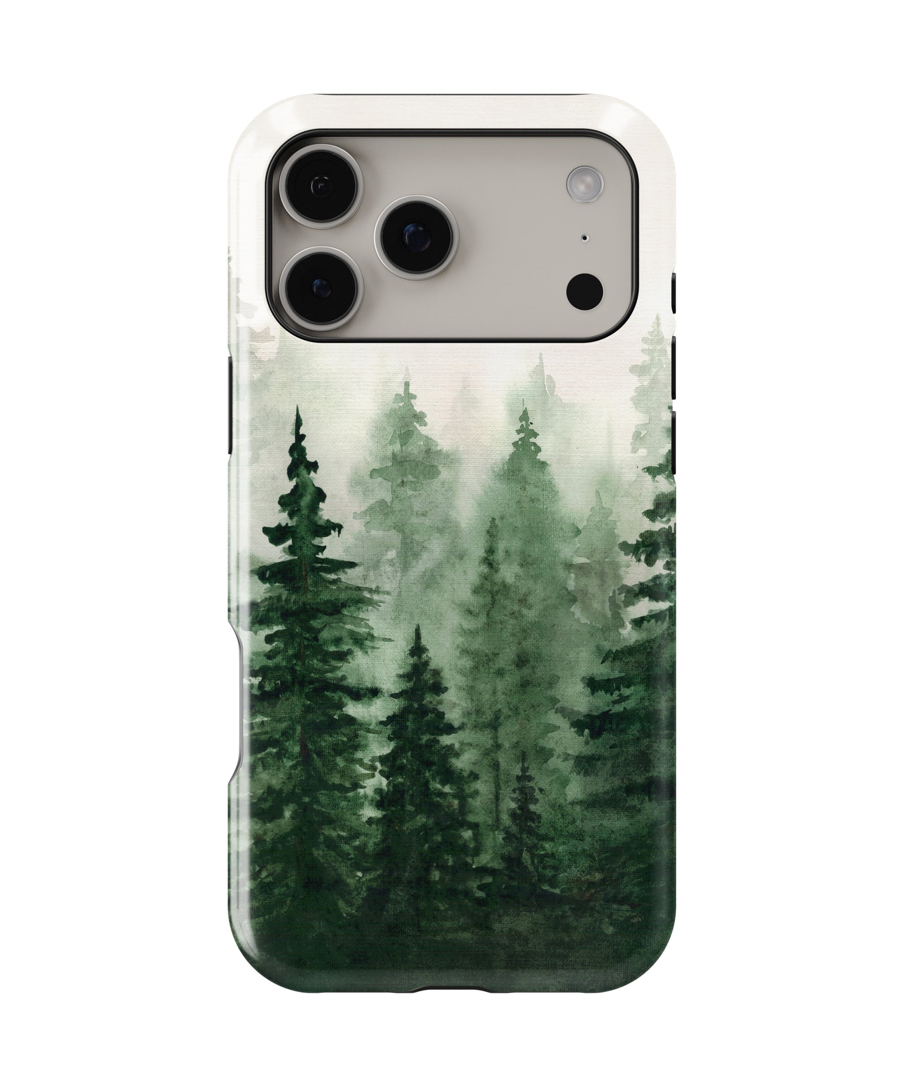 Green Watercolor Forest MagSafe iPhone Tough Case