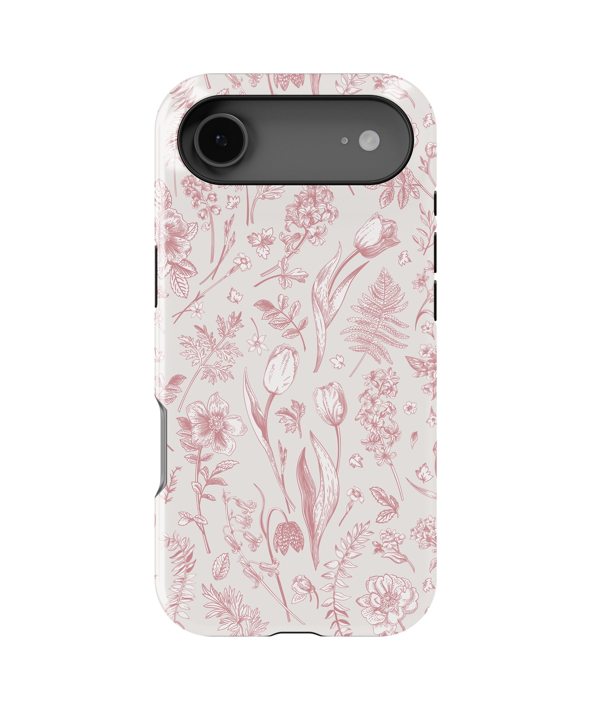 Pink Botanical Line Art Floral MagSafe iPhone Tough Case - i17AT p1