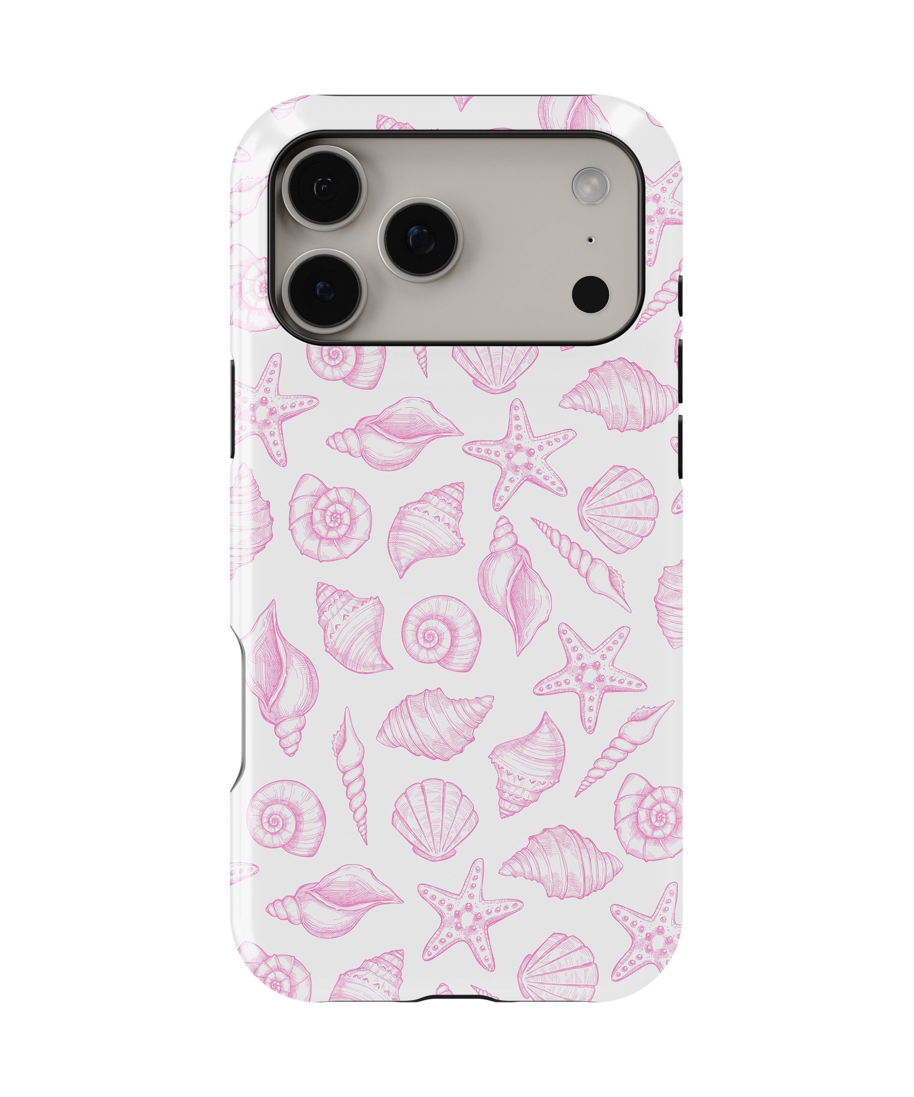 Pink Seashell Starfish MagSafe iPhone Tough Case