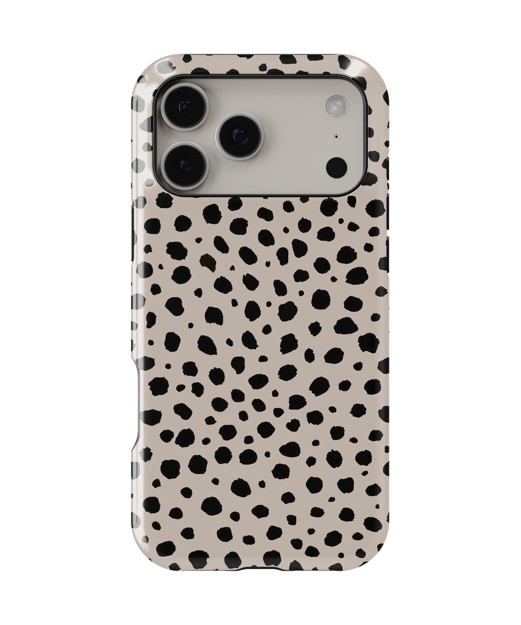 Taupe Black Dalmatian Spot MagSafe iPhone Tough Case