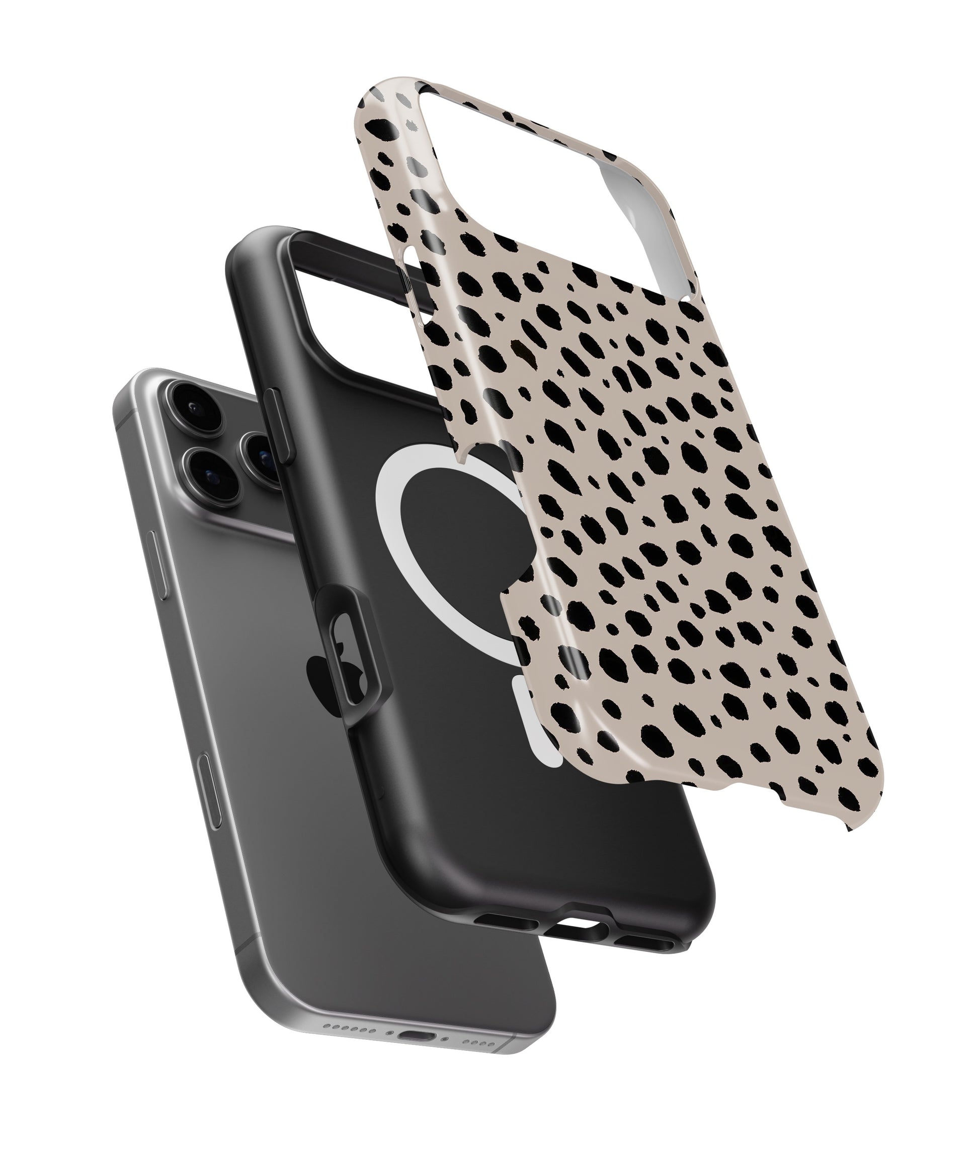 Taupe Black Dalmatian Spot MagSafe iPhone Tough Case - i17PMT p11