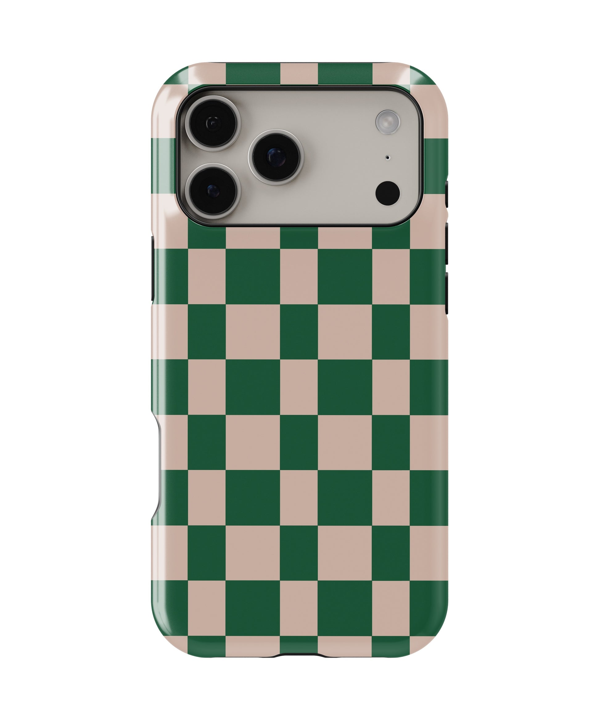 Green Beige Checkerboard MagSafe iPhone Tough Case - i17PMT p1