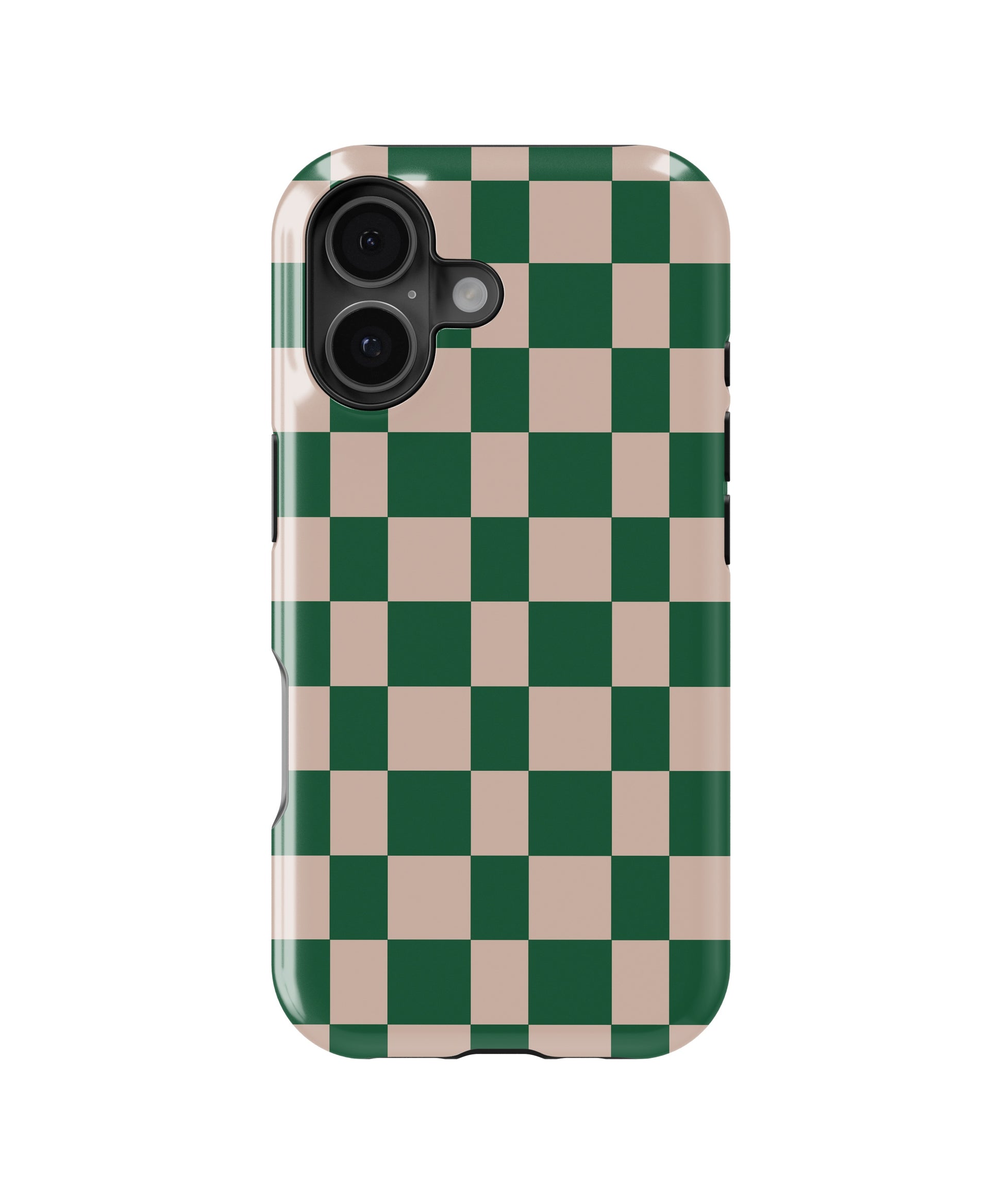 Green Beige Checkerboard MagSafe iPhone Tough Case - i17T p1