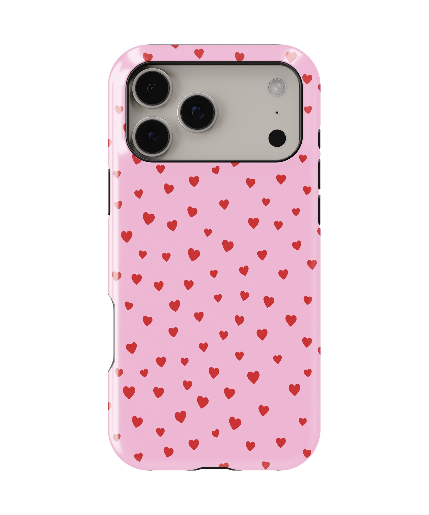 Pink Red Heart Pattern MagSafe iPhone Tough Case