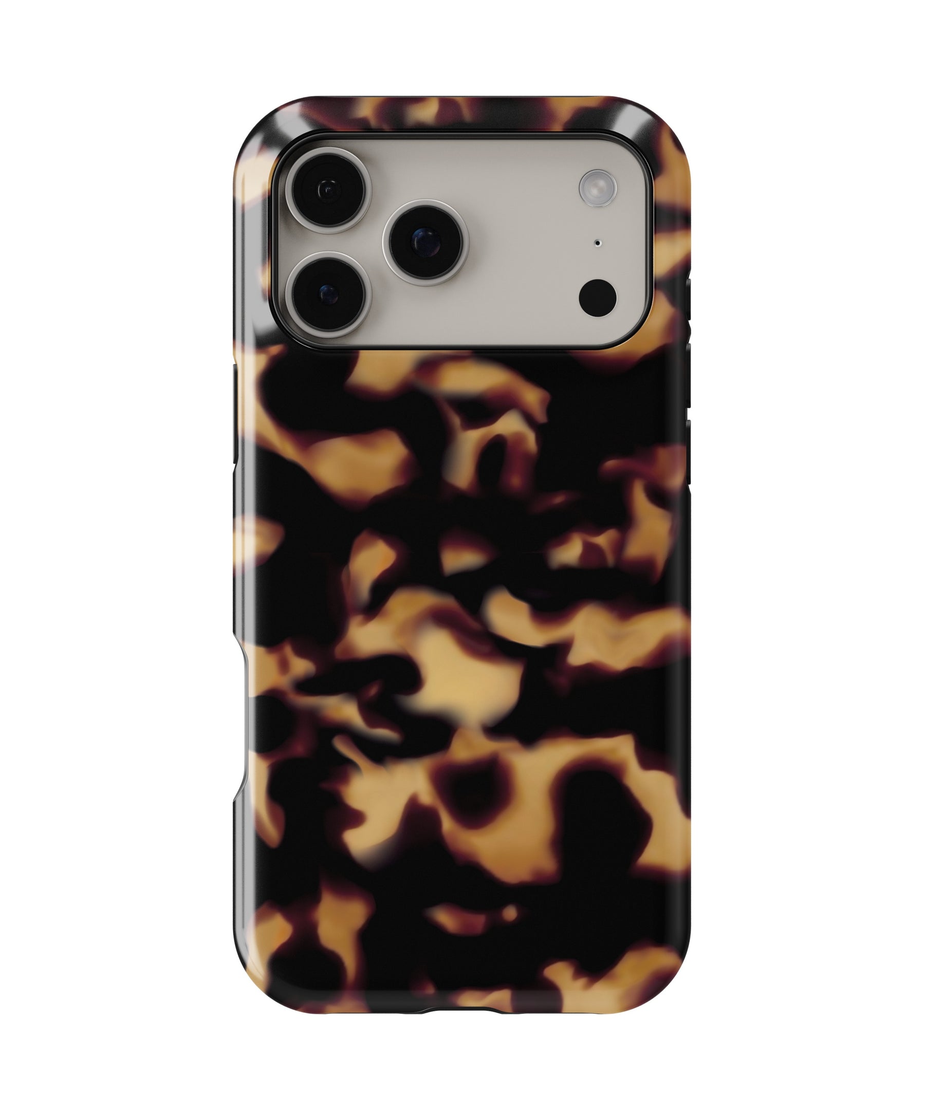 Amber Black Tortoise Shell MagSafe iPhone Tough Case