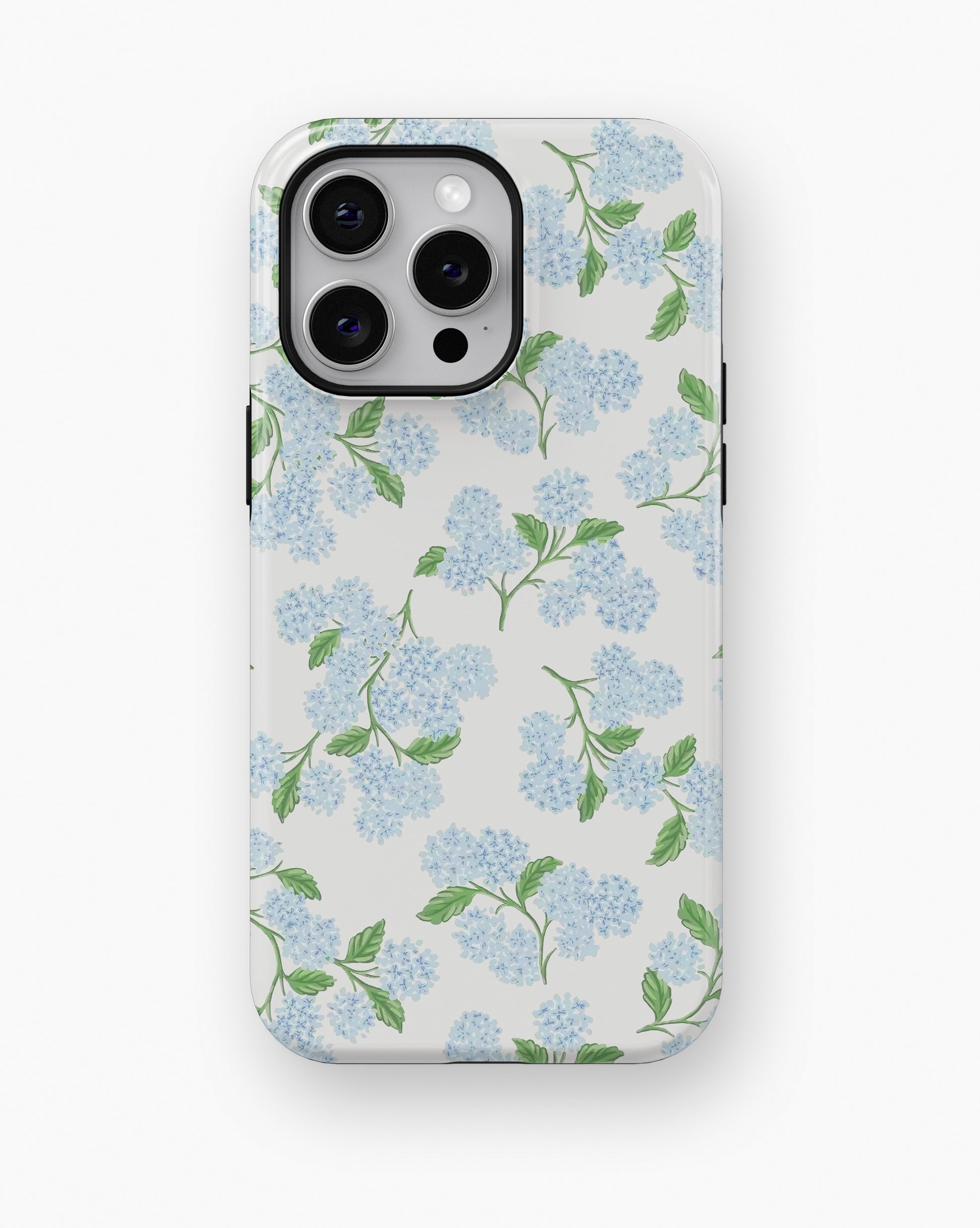 Blue Hydrangea Floral MagSafe iPhone Tough Case - i15 pro max tough p1