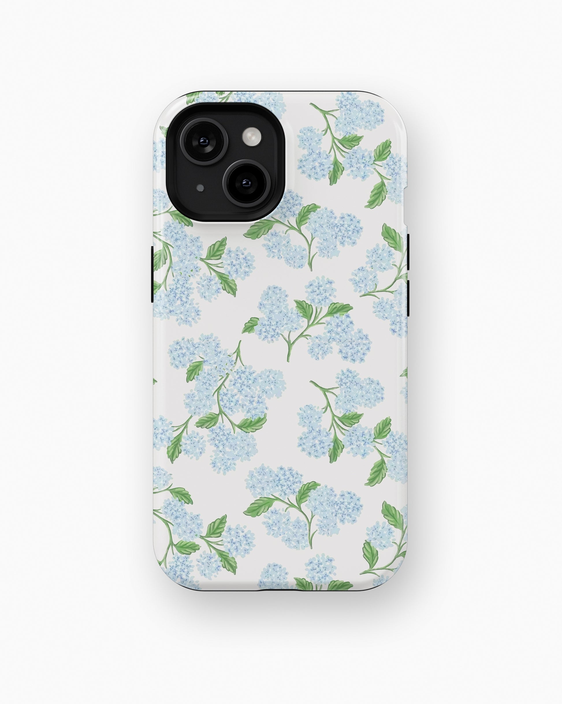 Blue Hydrangea Floral MagSafe iPhone Tough Case - i15 tough p1