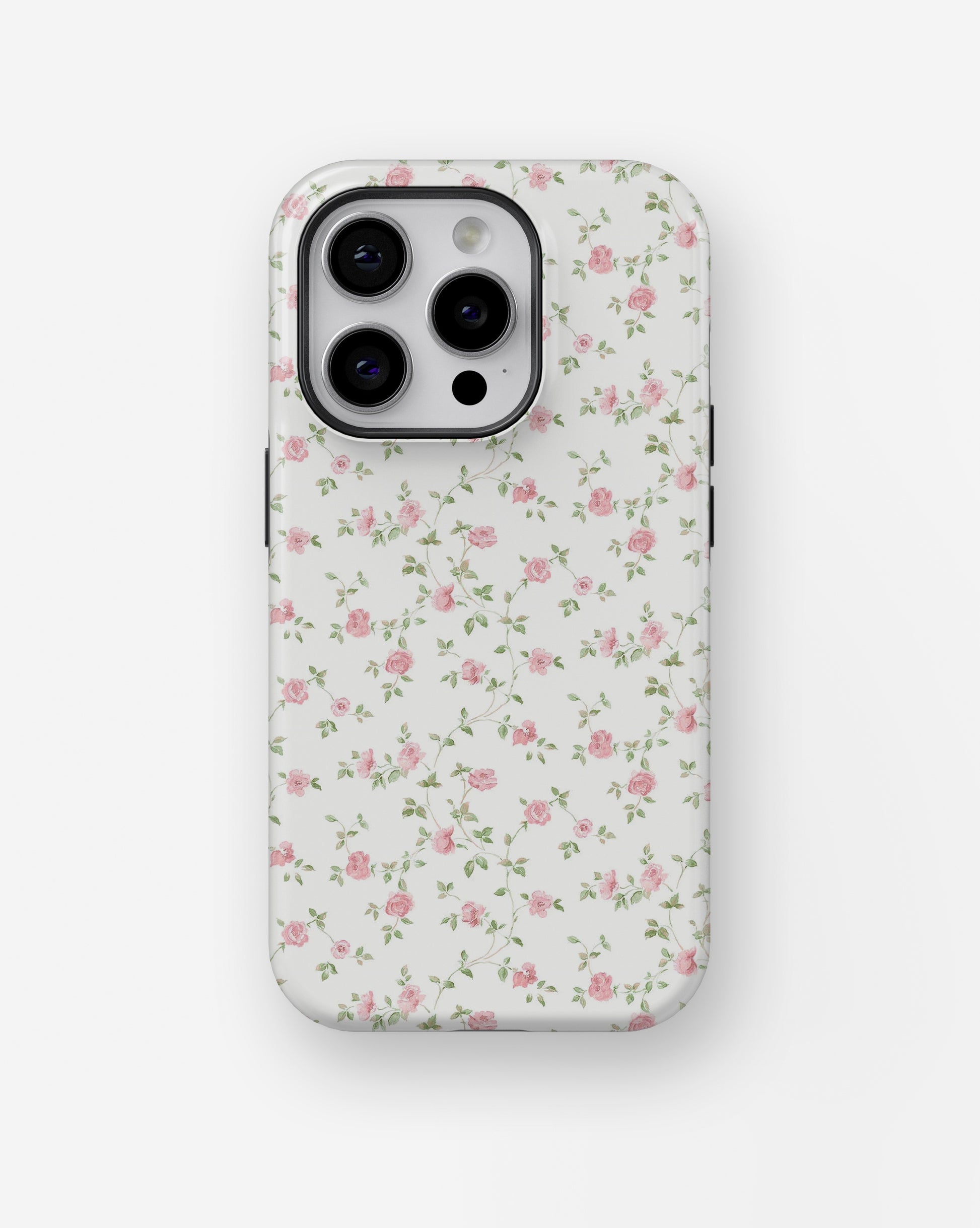 Pink Ditsy Rose Floral MagSafe iPhone Tough Case - i15 pro tough p1