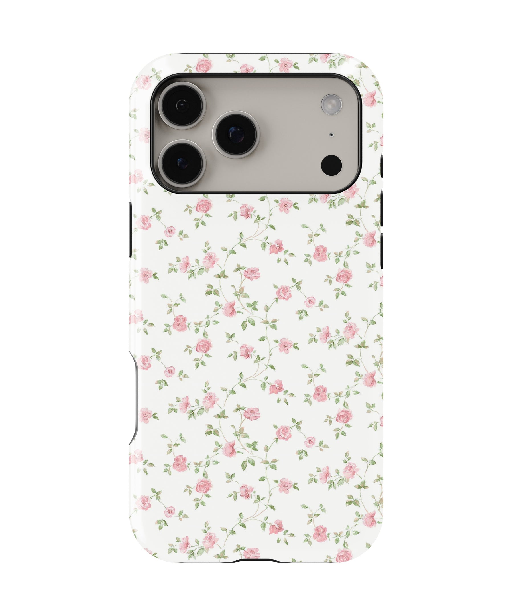 Pink Ditsy Rose Floral MagSafe iPhone Tough Case