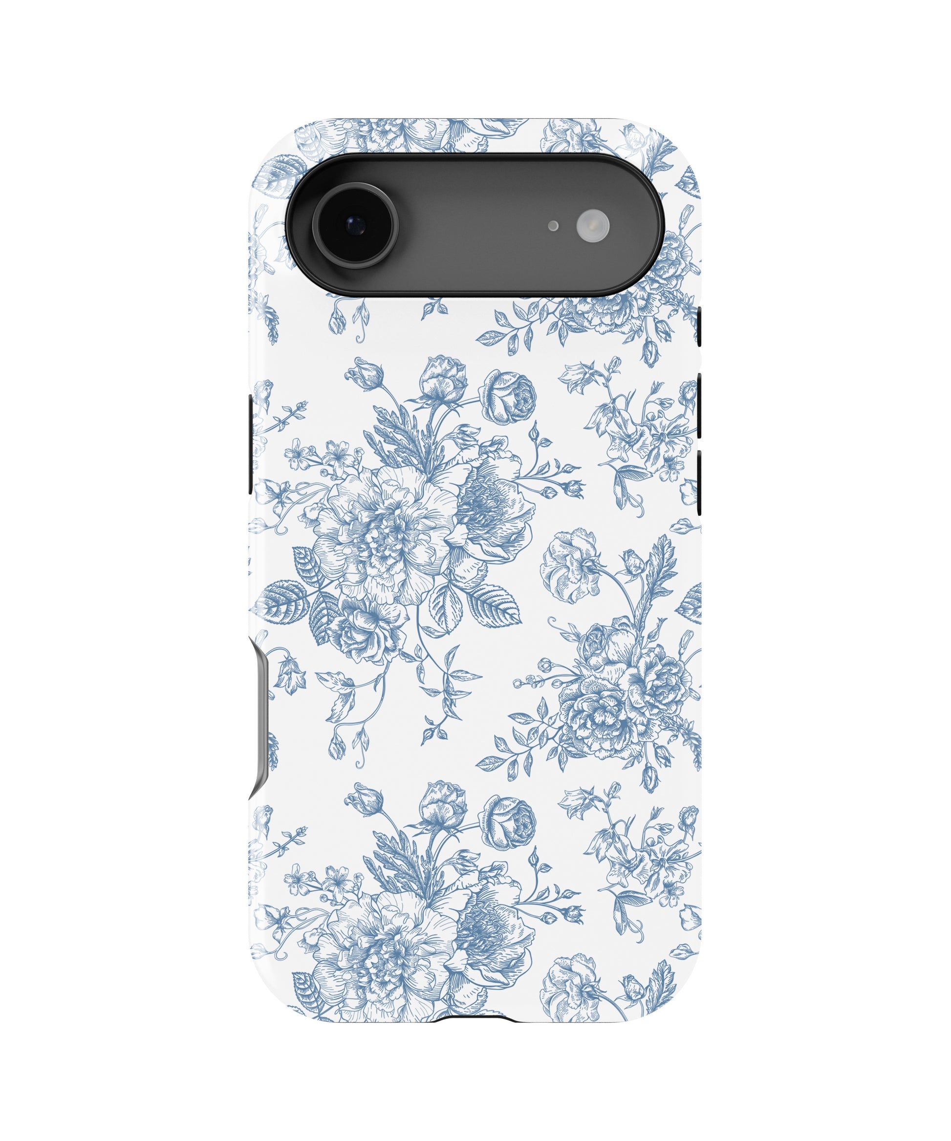 Blue Toile Floral Bouquet MagSafe iPhone Tough Case - i17AT p1
