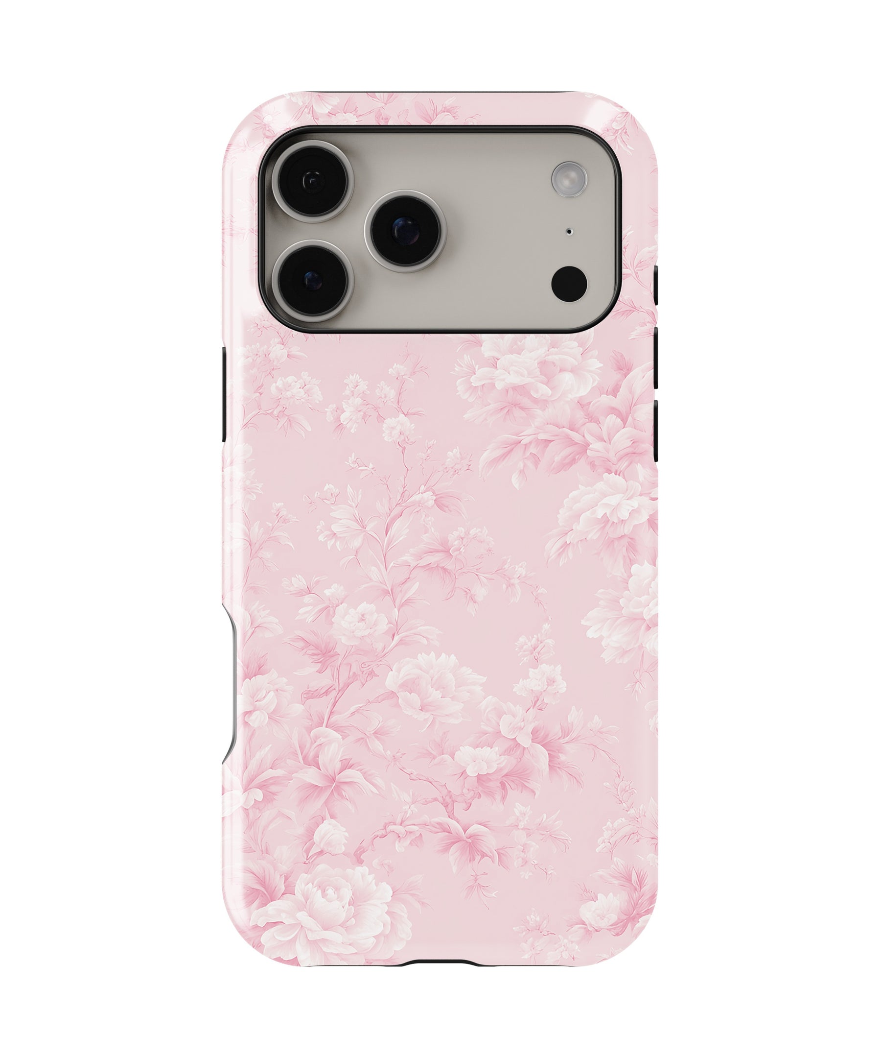 Pink Toile de Jouy Floral MagSafe iPhone Tough Case