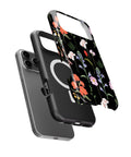Black Wildflower Botanical MagSafe iPhone Tough Case - i17PMT p11