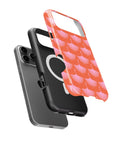 Coral Pink Art Deco Fan MagSafe iPhone Tough Case - i17PMT p11