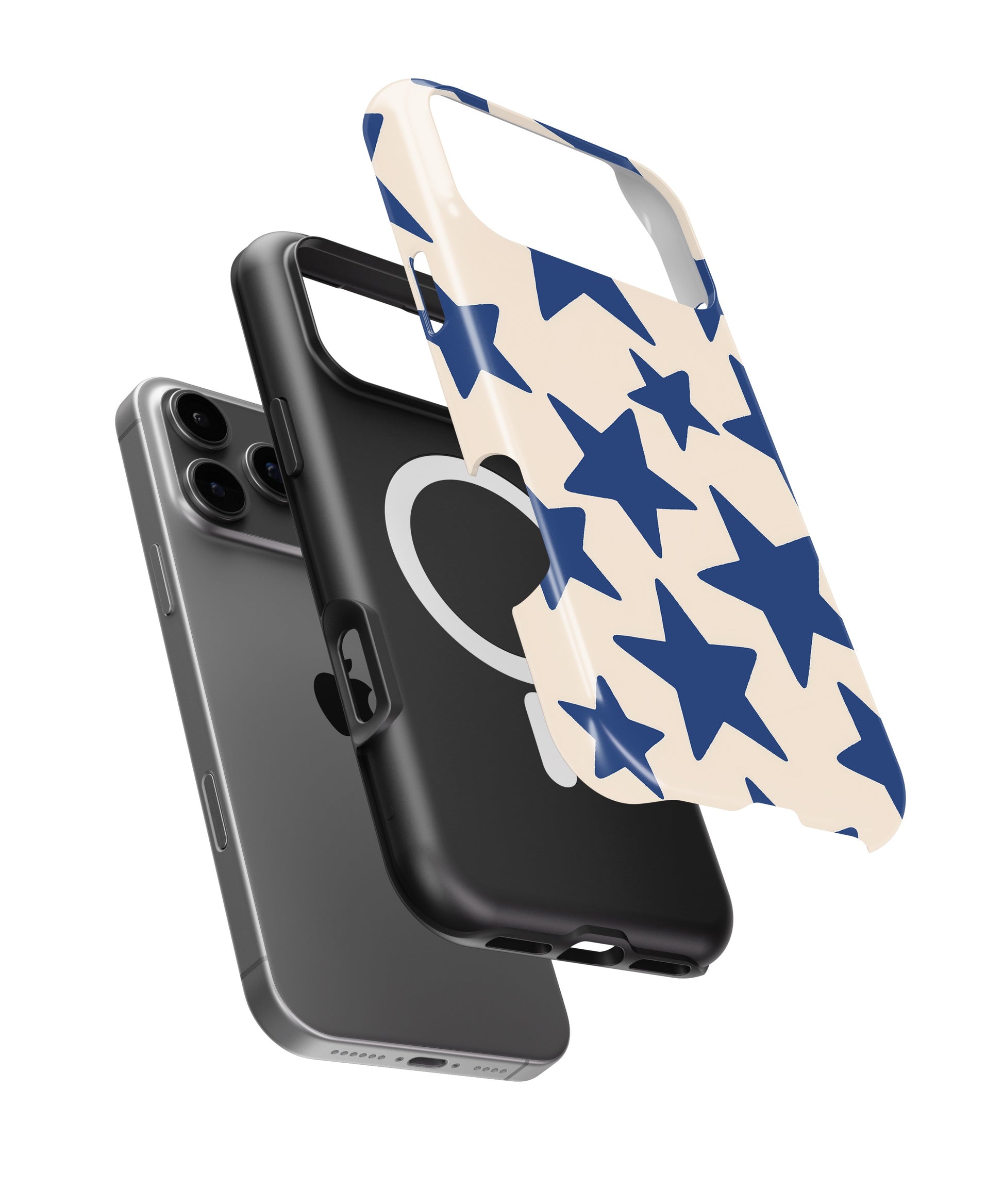 Blue Star Pattern MagSafe iPhone Tough Case - i17PMT p11