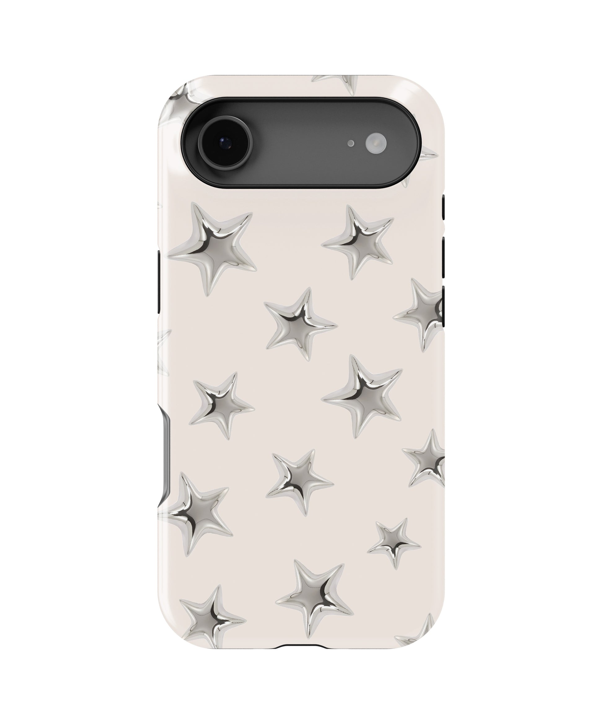Silver Puffy Star MagSafe iPhone Tough Case - i17AT p1
