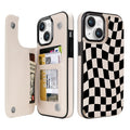 Dune Mirage Checkered double-buckle wallet phone case for iPhone 15 - model-specific product view