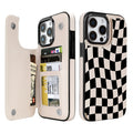 Dune Mirage Checkered double-buckle wallet phone case for iPhone 15 Pro Max - model-specific product view