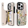 Wildflower Botanical double-buckle wallet phone case for iPhone 15 Pro - model-specific product view