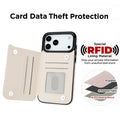 Dune Mirage Checkered RFID Flip Wallet Case for iPhone 17–12 – Card Holder & Kickstand – product image 12