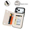 Dune Mirage Checkered RFID Flip Wallet Case for iPhone 17–12 – Card Holder & Kickstand – product image 13