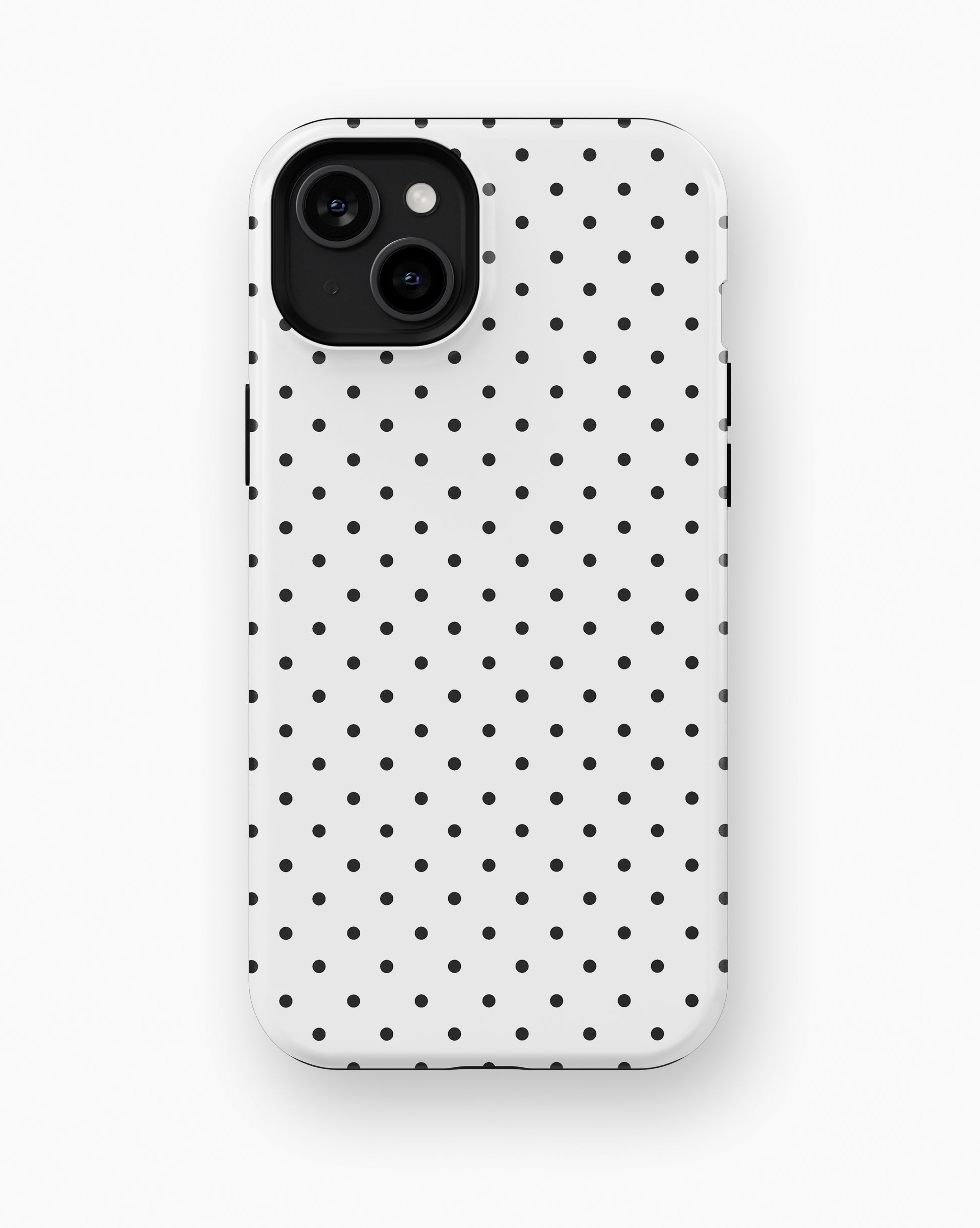 Classic Black Polka Dot Shockproof MagSafe Case for iPhone - iPhone 15 Plus (6.7")
