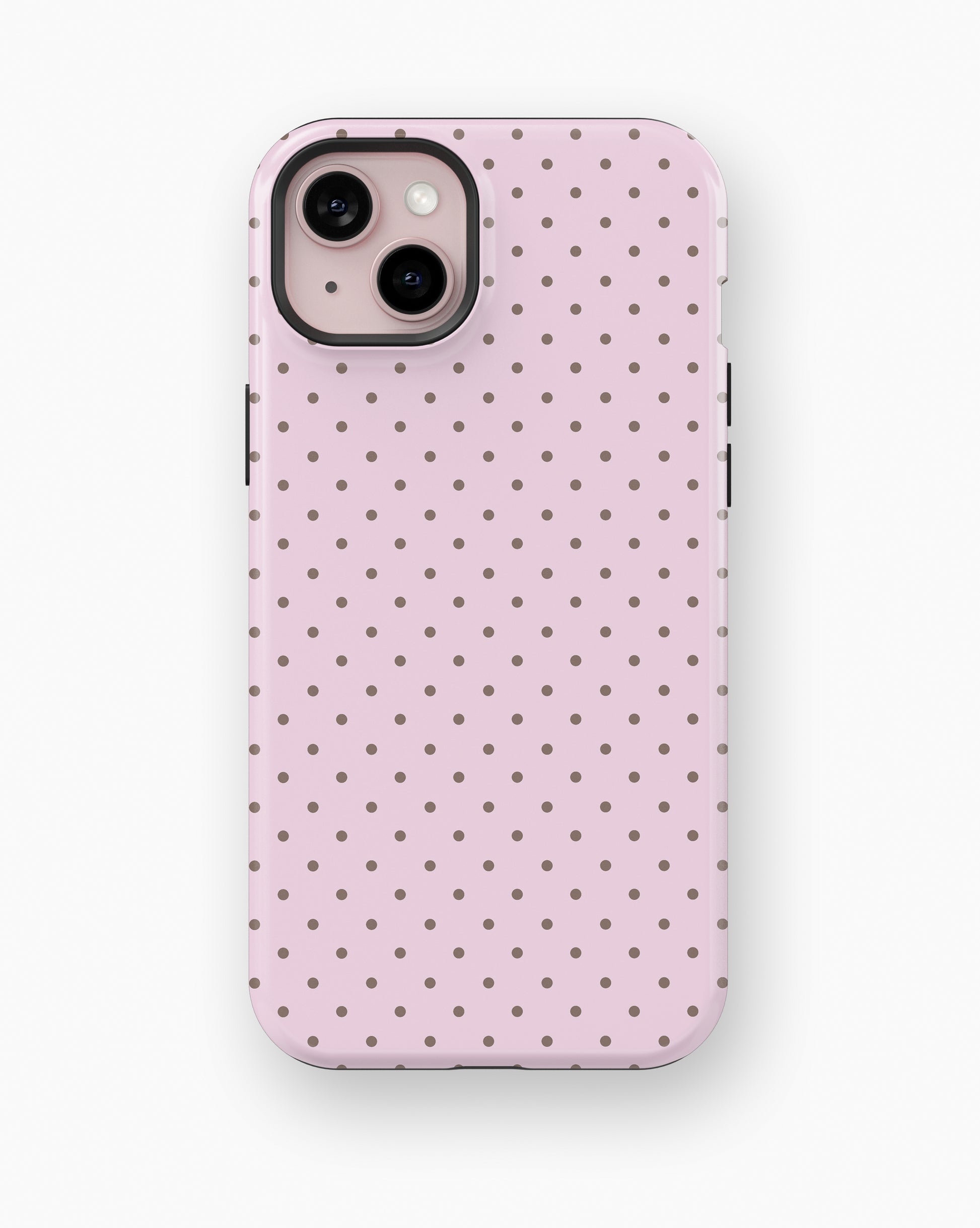 Blush Taupe Polka Dot Shockproof MagSafe Case for iPhone - iPhone 15 Plus (6.7")