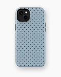 Sky Blue Polka Dot Shockproof MagSafe Case for iPhone - iPhone 15 Plus (6.7
