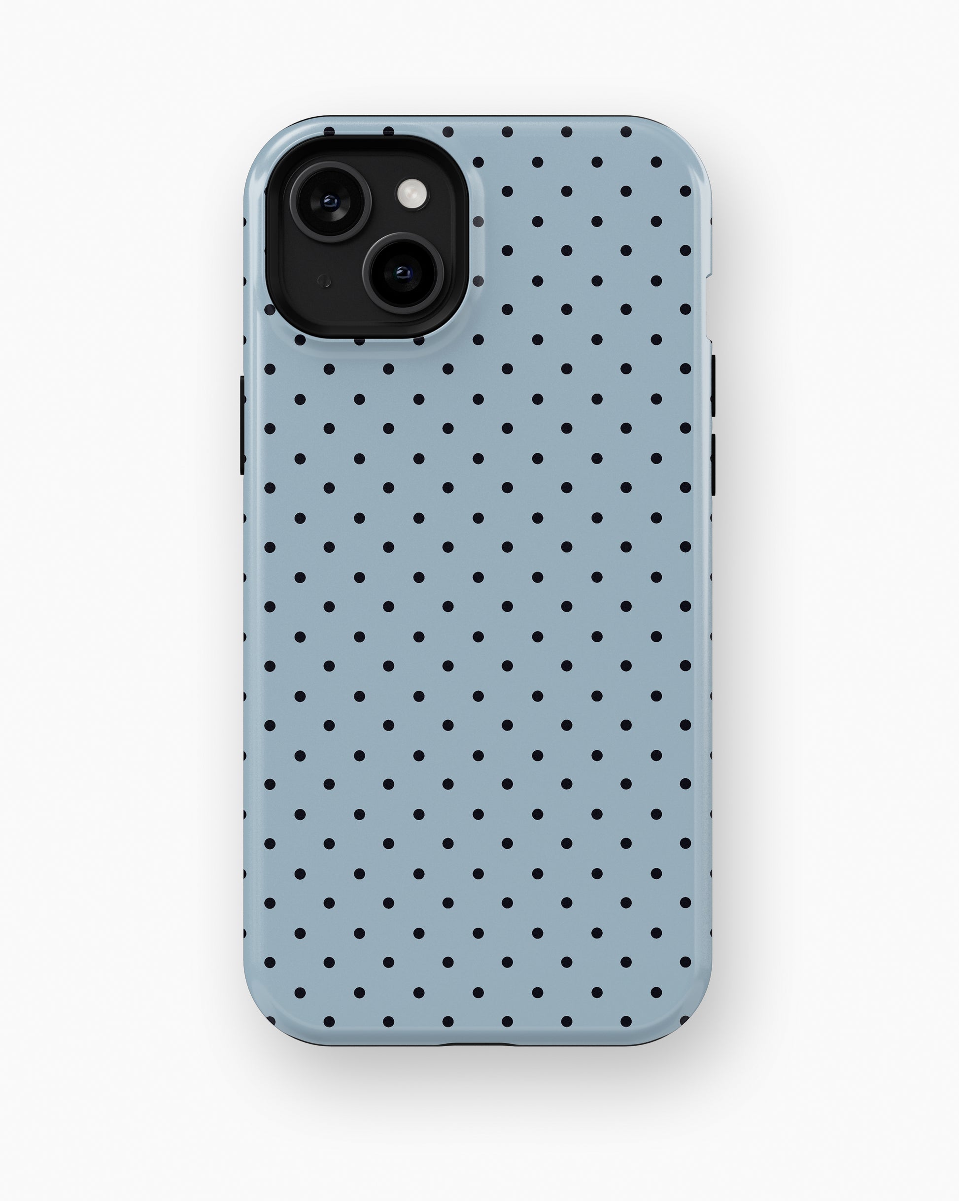 Sky Blue Polka Dot Shockproof MagSafe Case for iPhone - iPhone 15 Plus (6.7")