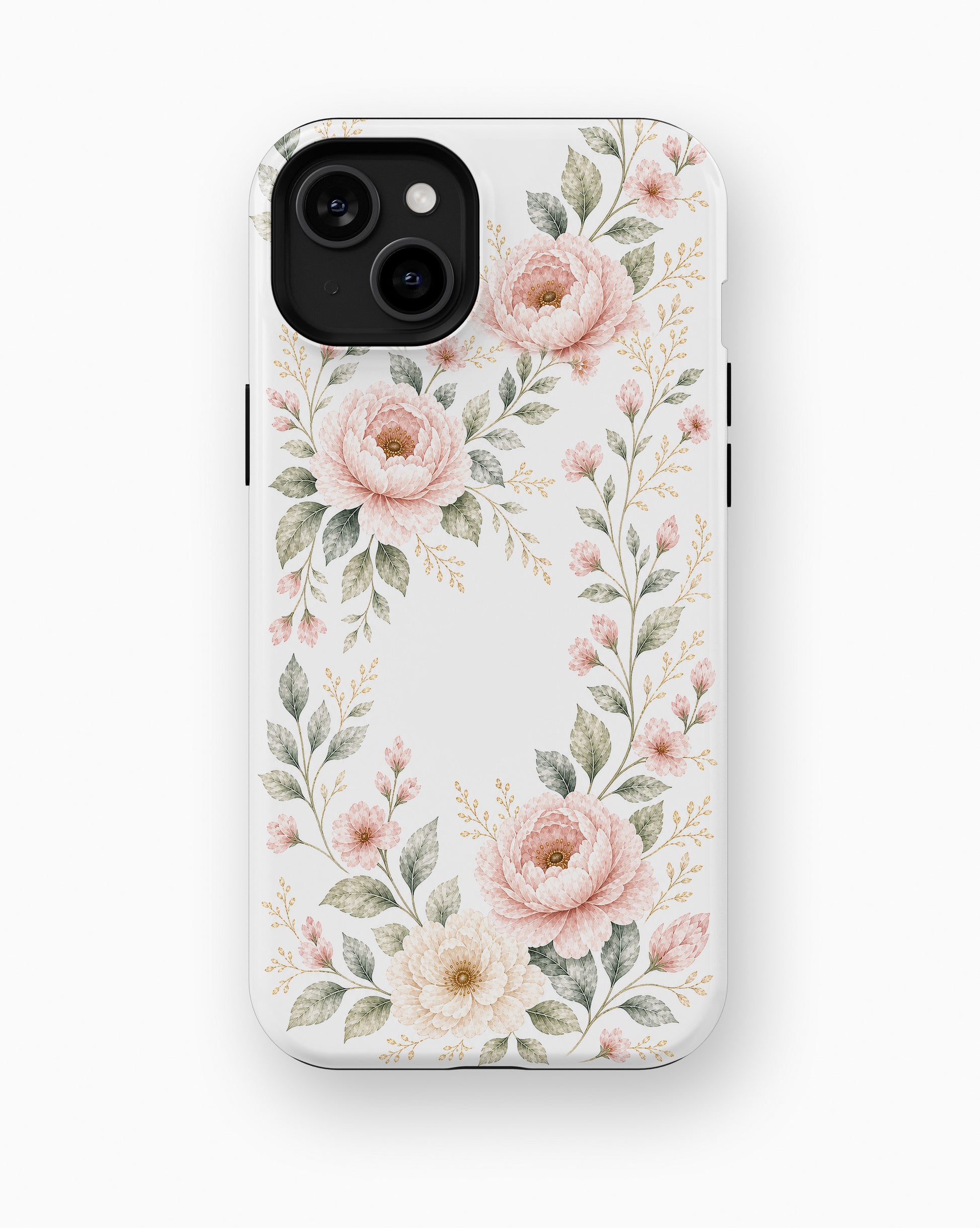 Blush Peony Floral Shockproof MagSafe Case for iPhone - iPhone 15 Plus (6.7")