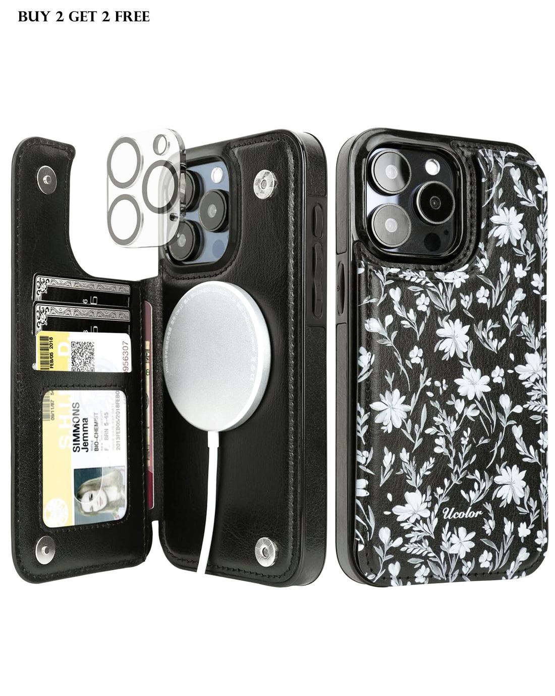 Nacre Floral MagSafe iPhone Case for iPhone 16 Pro Max, 16 Pro & 16 – product image 1