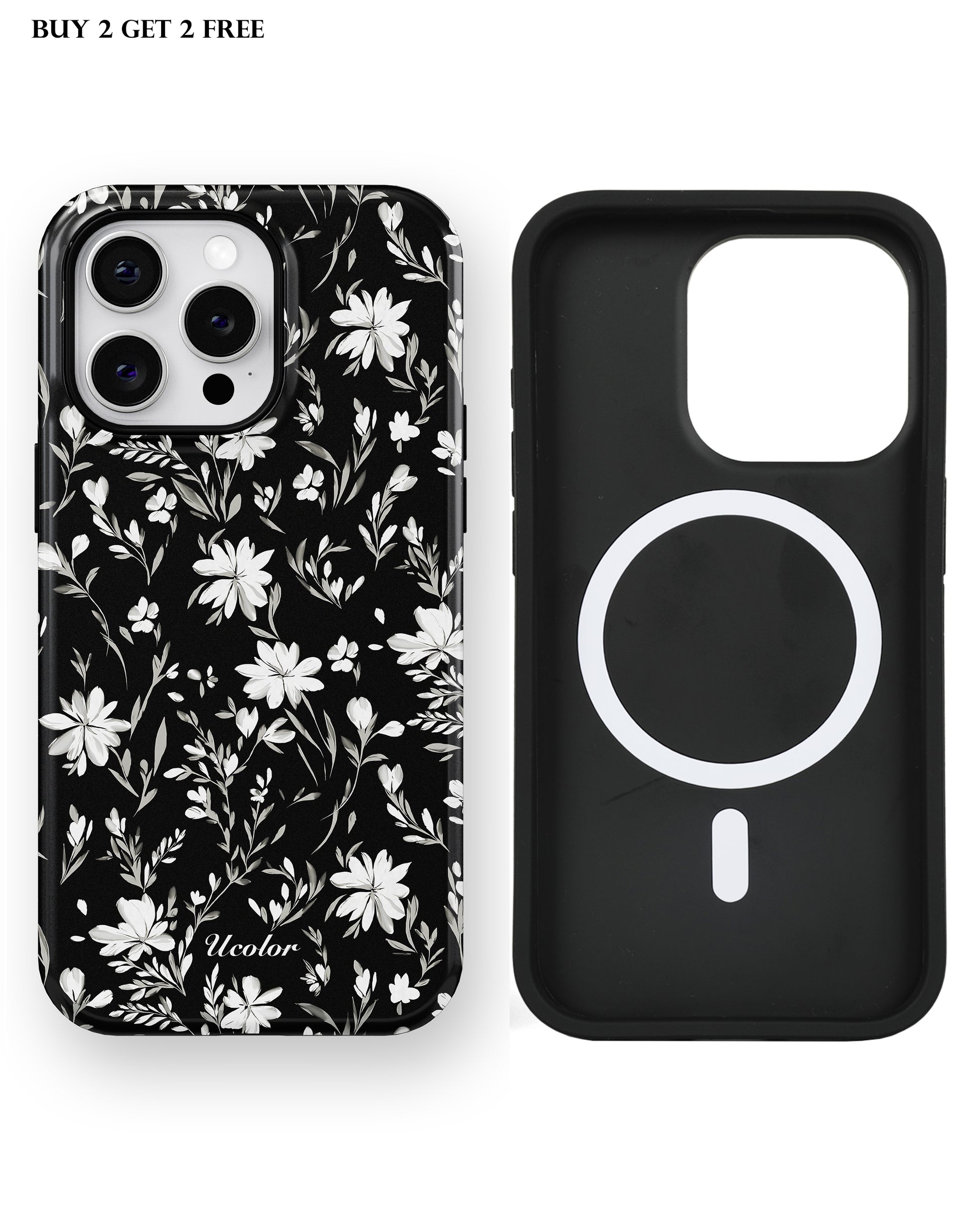 Nacre Floral MagSafe iPhone Case for iPhone 16 Pro Max, 16 Pro & 16 – product image 1