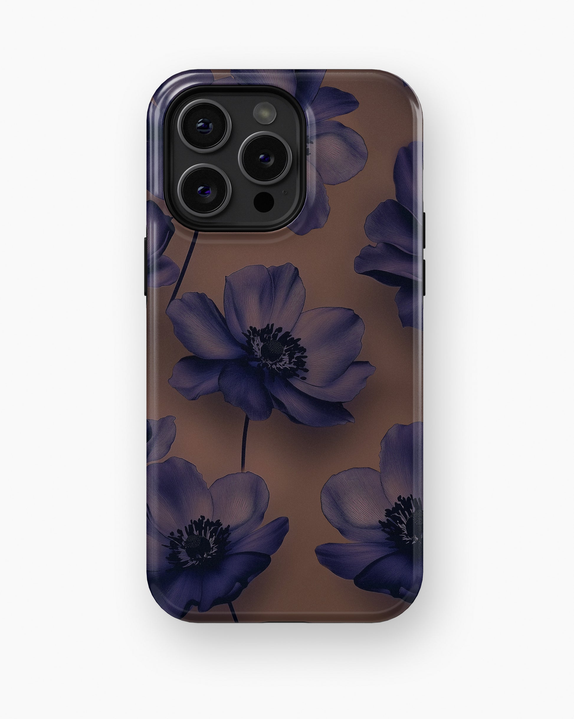 Midnight Violet Bloom Shockproof MagSafe Case for iPhone - iPhone 16 Pro Max (6.9")