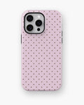 Blush Taupe Polka Dot Shockproof MagSafe Case for iPhone - iPhone 16 Pro Max (6.9