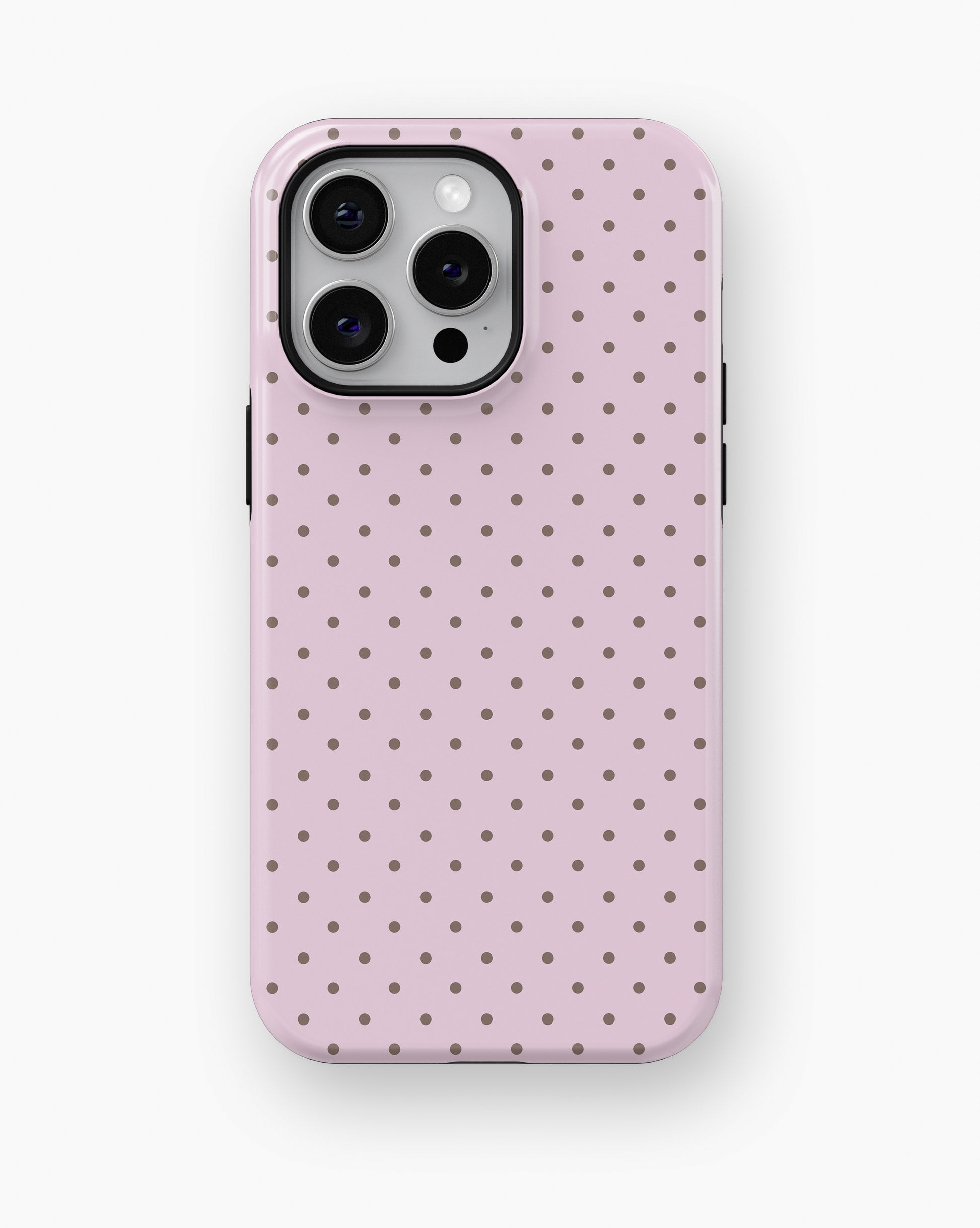 Blush Taupe Polka Dot Shockproof MagSafe Case for iPhone - iPhone 16 Pro Max (6.9")