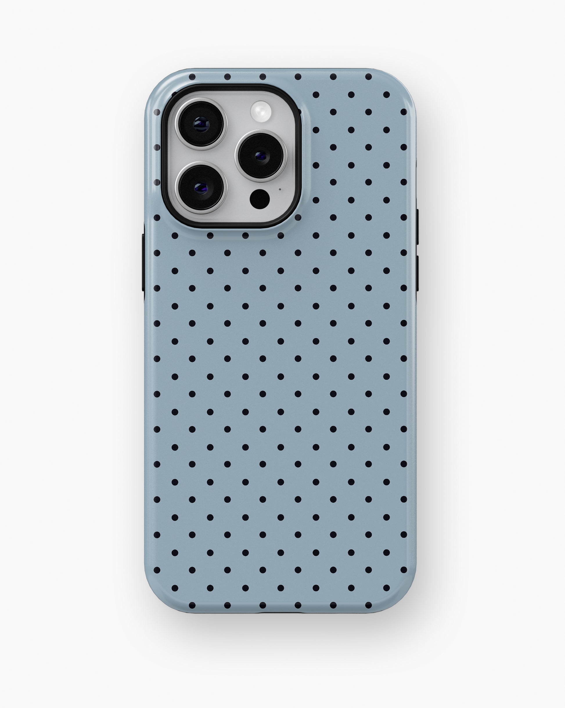 Sky Blue Polka Dot Shockproof MagSafe Case for iPhone - iPhone 16 Pro Max (6.9")