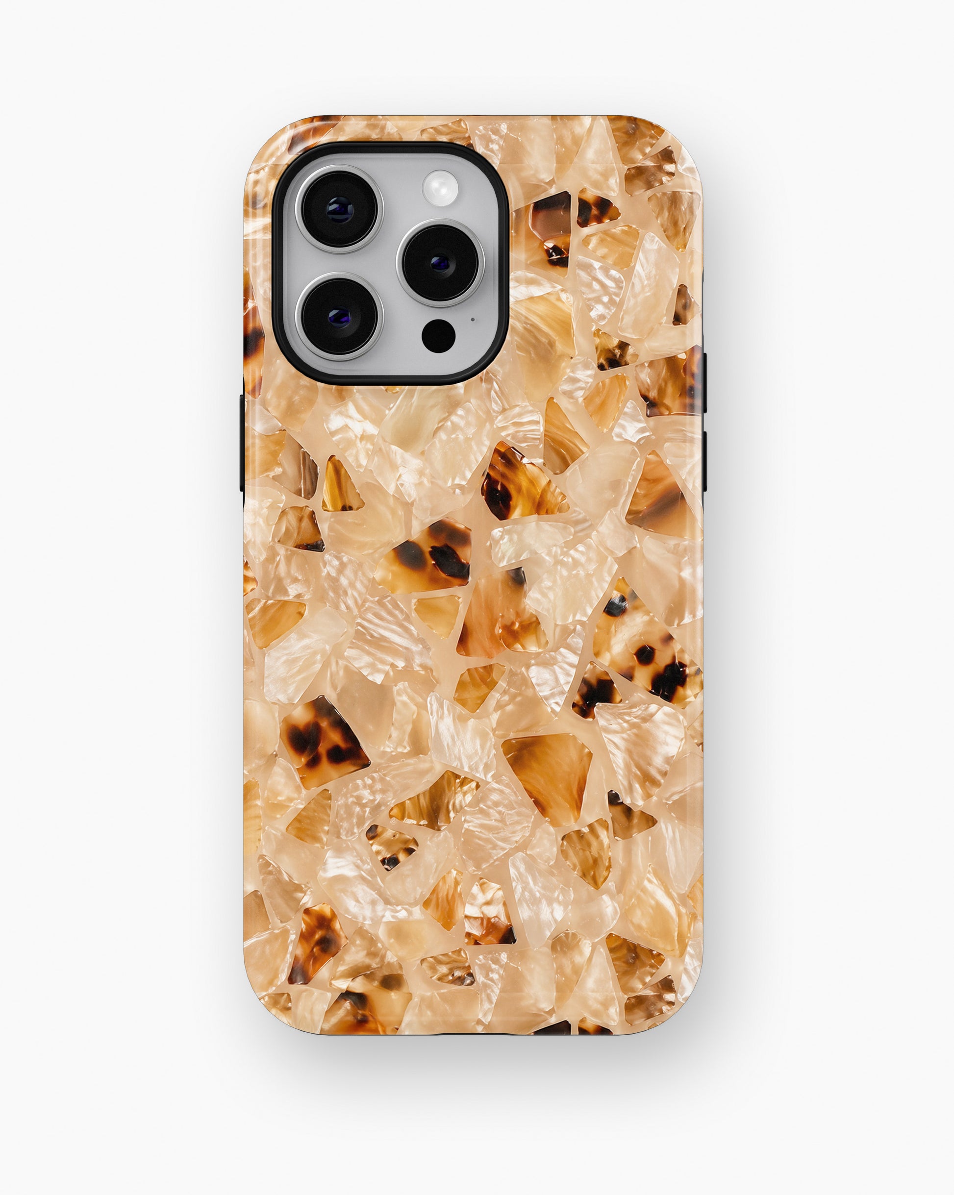 Champagne Pearl Tortoise Shell Shockproof MagSafe Case for iPhone - iPhone 16 Pro Max (6.9")