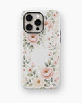 Blush Peony Floral Shockproof MagSafe Case for iPhone - iPhone 16 Pro Max (6.9