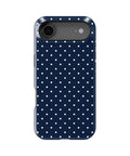 Navy Polka Dot Shockproof MagSafe Case for iPhone - iPhone 17 Air (6.5
