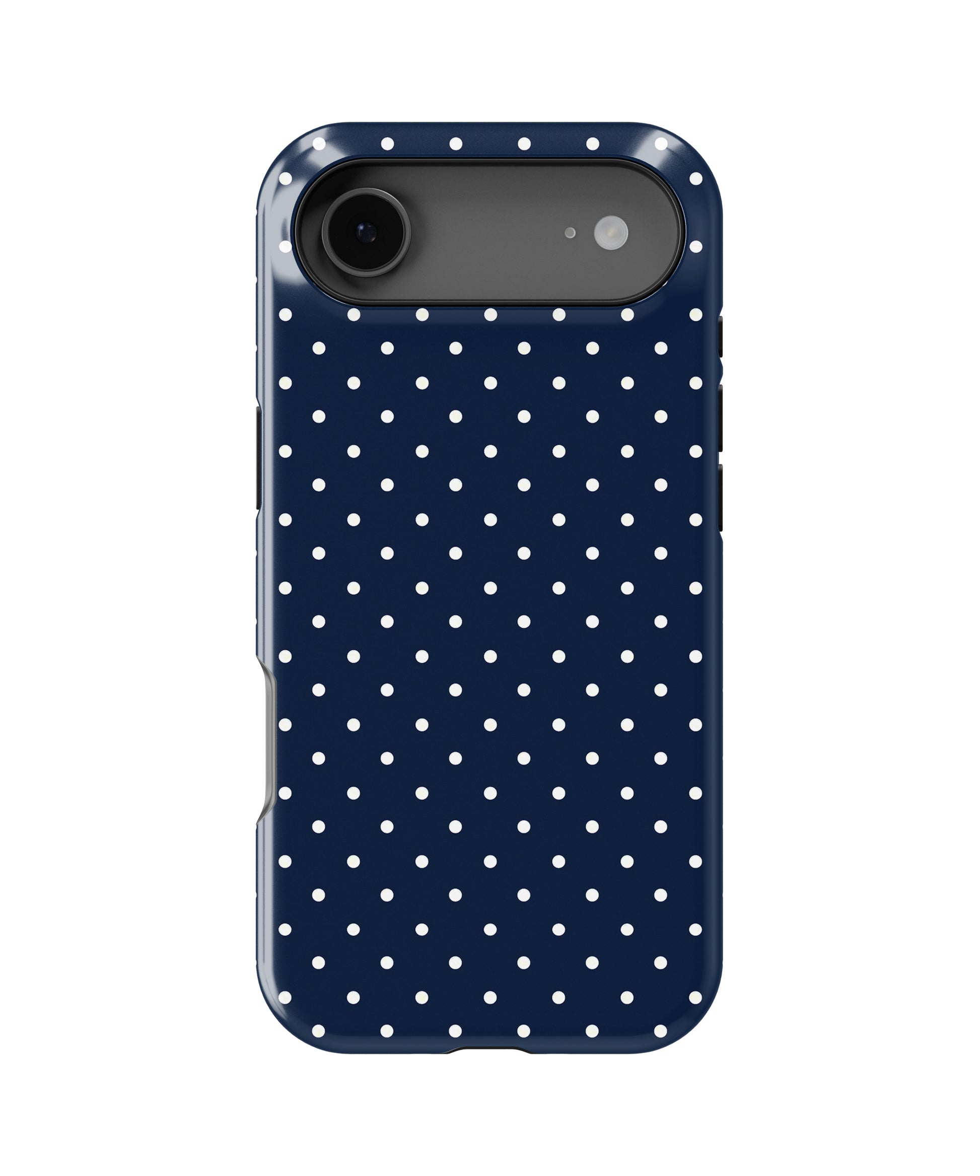 Navy Polka Dot Shockproof MagSafe Case for iPhone - iPhone 17 Air (6.5")