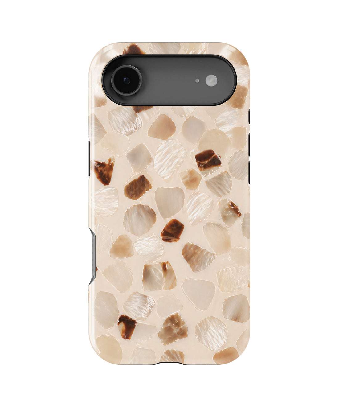 Ivory Pearl Tortoise Shell Shockproof MagSafe Case for iPhone - iPhone 17 Pro Max (6.9")