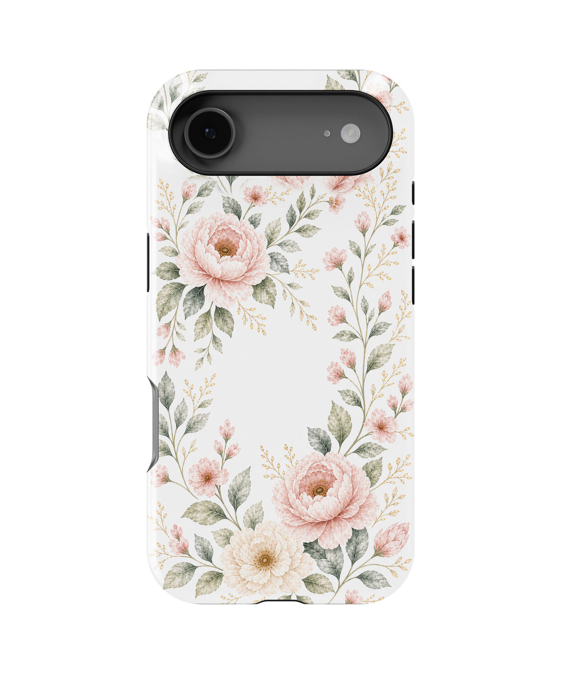 Blush Peony Floral Shockproof MagSafe Case for iPhone - iPhone 17 Pro Max (6.9")