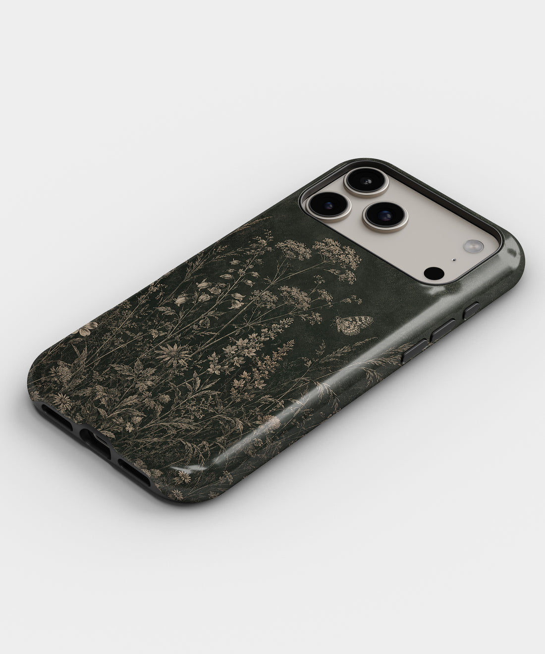 Botanical meadow floral butterfly MagSafe shockproof case for iPhone 17 Pro Max