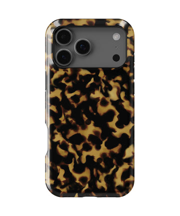 Personalized Classy Tortoise Shell iPhone 17 Case | Custom Name MagSafe Shockproof Case for iPhone 17 Pro Max, 17 Pro & 17 Air
