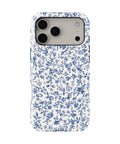 Blue Meadow Floral Shockproof MagSafe Case for iPhone - iPhone 17 Pro Max (6.9